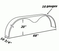 plan aile de remorque double essieux 16 ga 68x20 pneu 15