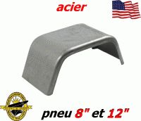 aile de remorque en acier simple plié 1.25 x 8" pneu 8