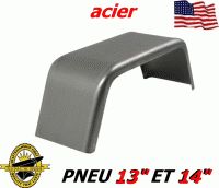 aile de remorque en acier simple plié 1 1/4" x 12 1/2" pneu 13