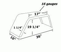 plan aile de remorque en acier simple jeep 17" x 10" pneu 15