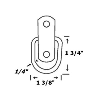 plan ancrage remorque 2400lb 1/4