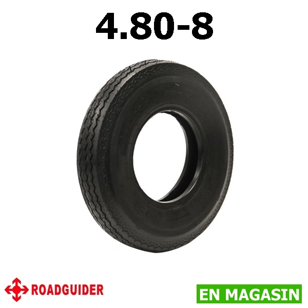 pneu remorque 4.80-8 ridway 745 LBS 6 plies 4 3/4" 90 PSI