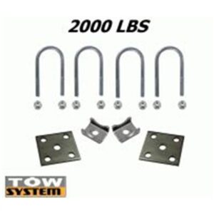 piece de remorque ensemble boulon en u rond essieux 2000 lbs 2" x 3/8"