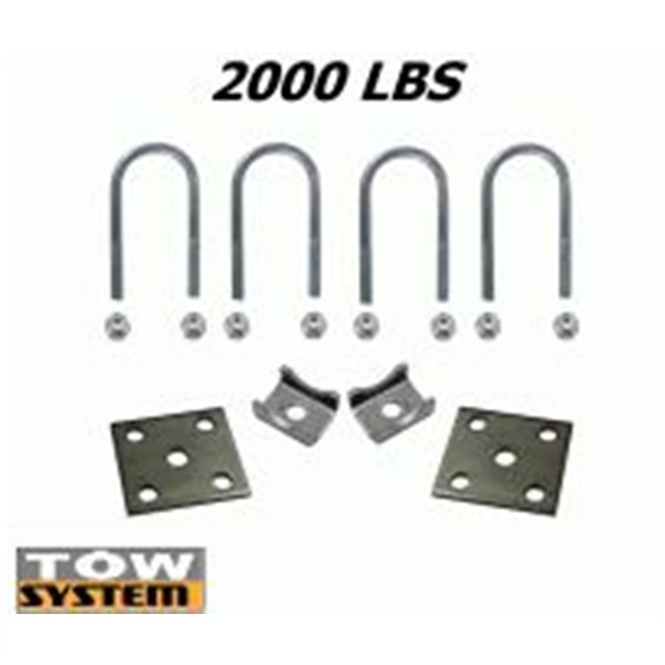 piece de remorque ensemble boulon en u rond essieux 2000 lbs 2" x 3/8"