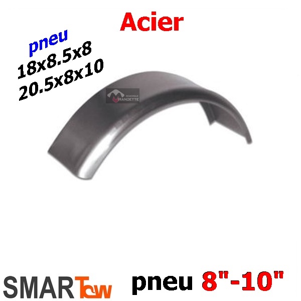 aile de remorque en acier ronde 10x25 pneu 8"