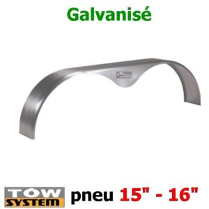 Aile de remorque double essieux galvanisé 10 3/4 x 68 1/2 pneu 15