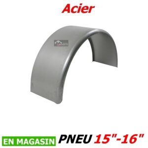 Aile de remorque en acier ronde 1" x 15 16g