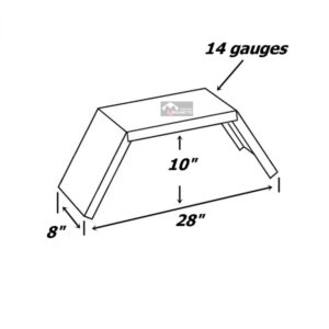 plan aile de remorque en acier 10 x 28 x 8 pneu 13
