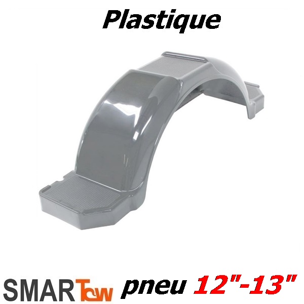 Aile de remorque en plastique gris 9x9.25