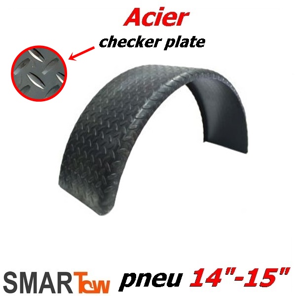 Aile de remorque metal strié 9x29.50 14ga