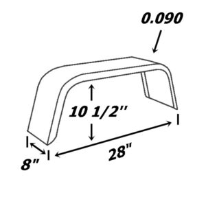 plan aile de remorque 13 pouces aluminium style jeep 0.090 x 10.50
