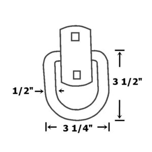 plan anneau ancrage zinqué 10000lb 1/2 x 3.50