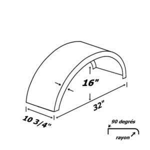plan aile de remorque simple essieux 10.75x16