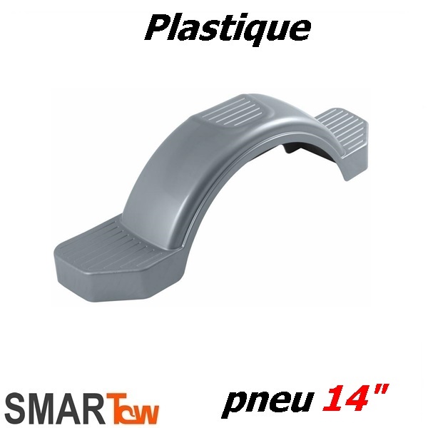Aile de remorque en plastique argent 10.25x9.75