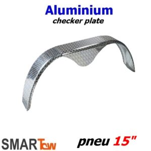 Aile de remorque double essieux checker plate 19.75x68po