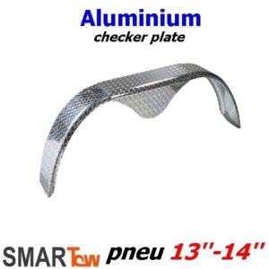 Aile de remorque double essieux en aluminium strié 17.50x66