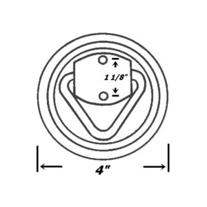 plan anneau d’arrimage 2 morceau trous 1 1/8"