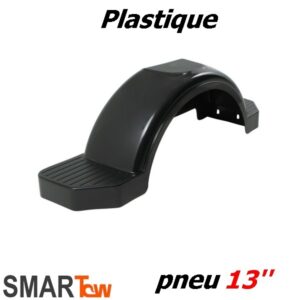 Aile de remorque en plastique double marche pied noir 9x40