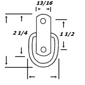 plan anneau d'arrimage curt 1/4 zinqué