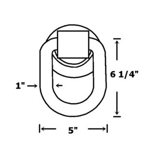plan ancrage remorque en acier rotative plat 1x6.25