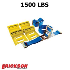 ancrage remorque pour pneu e-track jaune et courroie 2" X 6'
